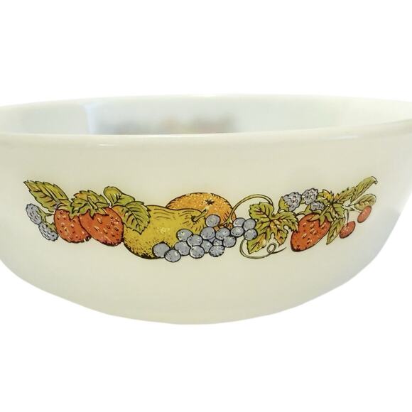 Vtg Anchor Hocking Fire King USA Nature’s Bounty Fruit Milk Glass 10” Round Dish - Picture 3 of 10